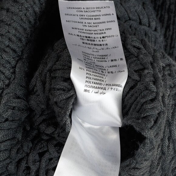 Stella McCartney Grey Oversized Crochet Trim Knit Sweater - Picture 11 of 12